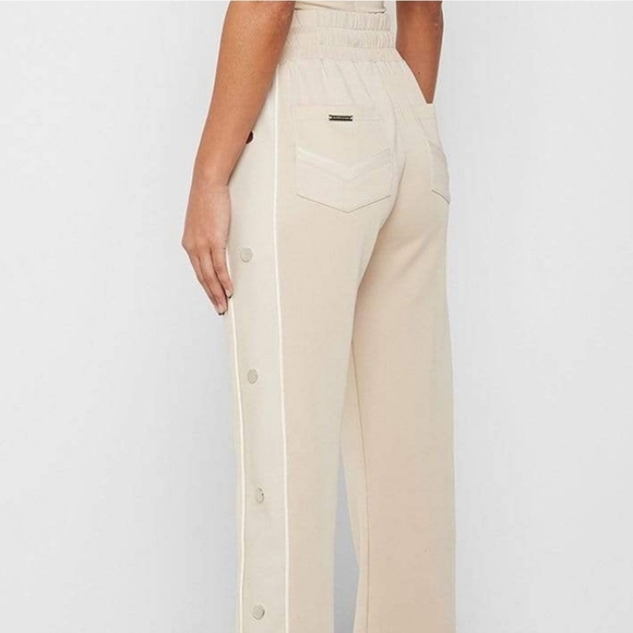 NWT Maniere de Voir tan beige snap side track pants - Picture 6 of 6